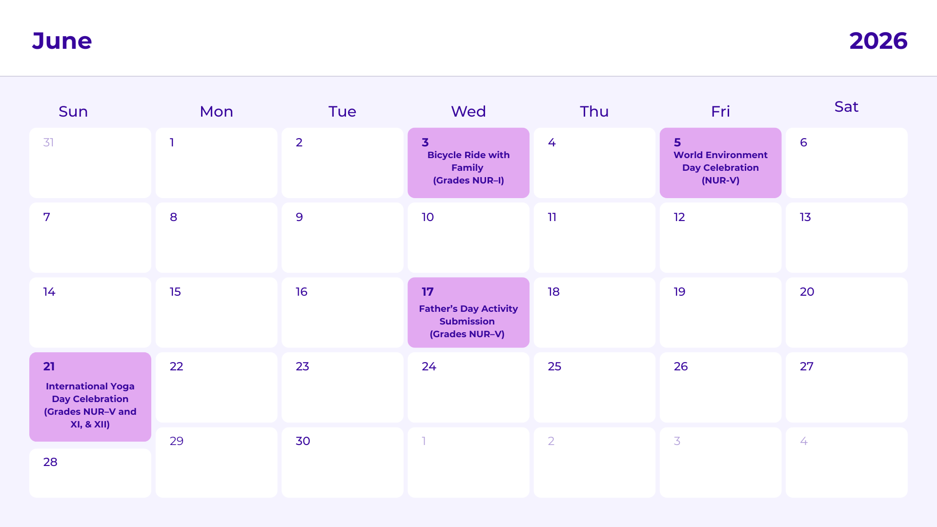 JKG Calendar
