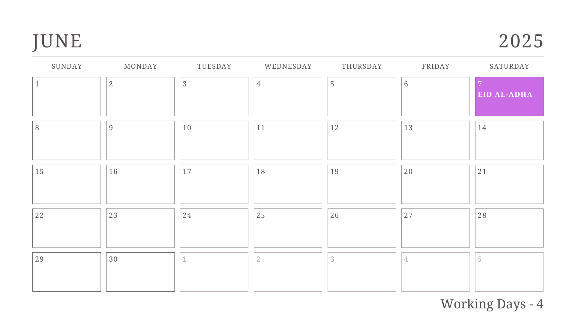 JKG Calendar