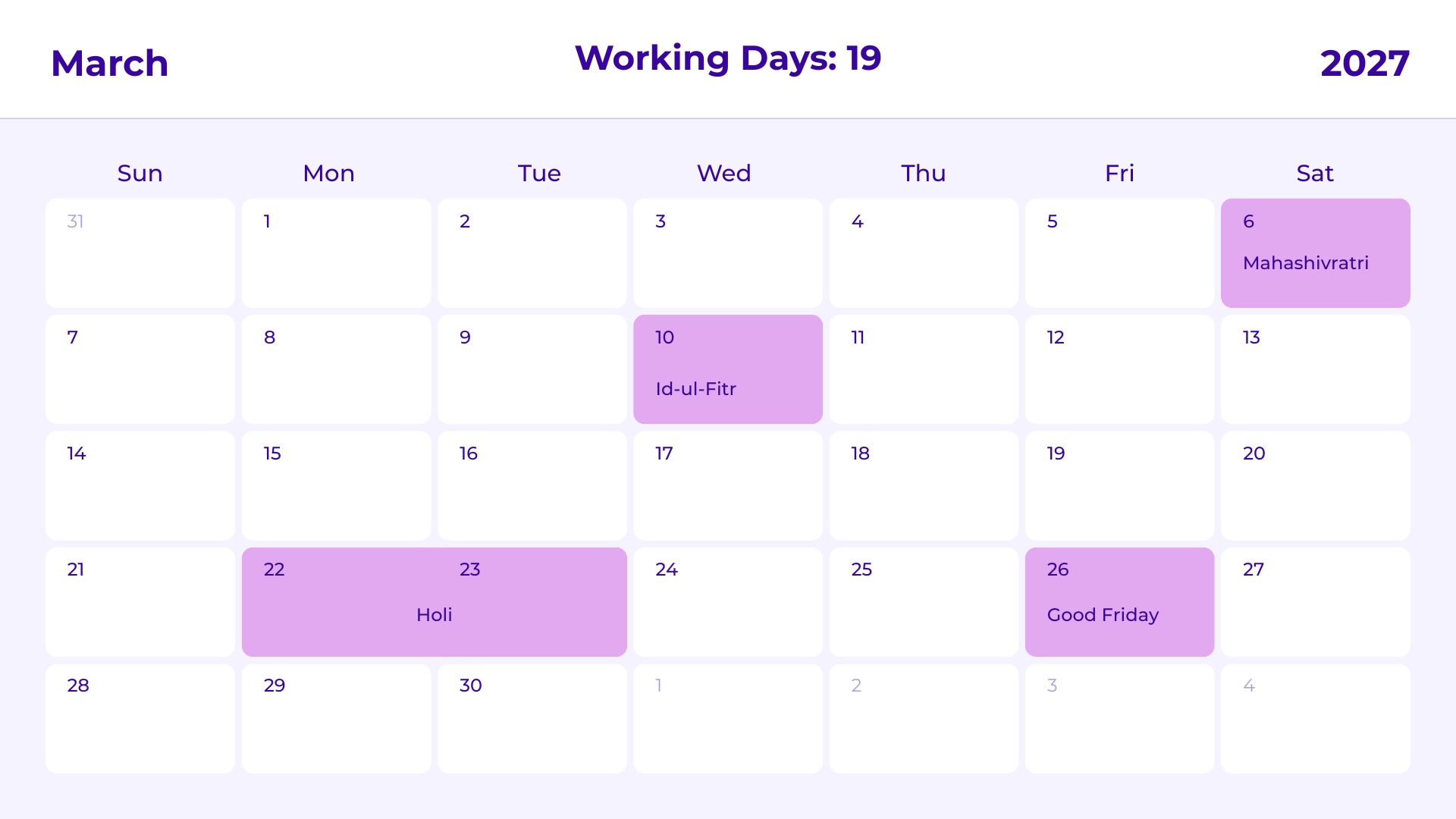 JKG Calendar