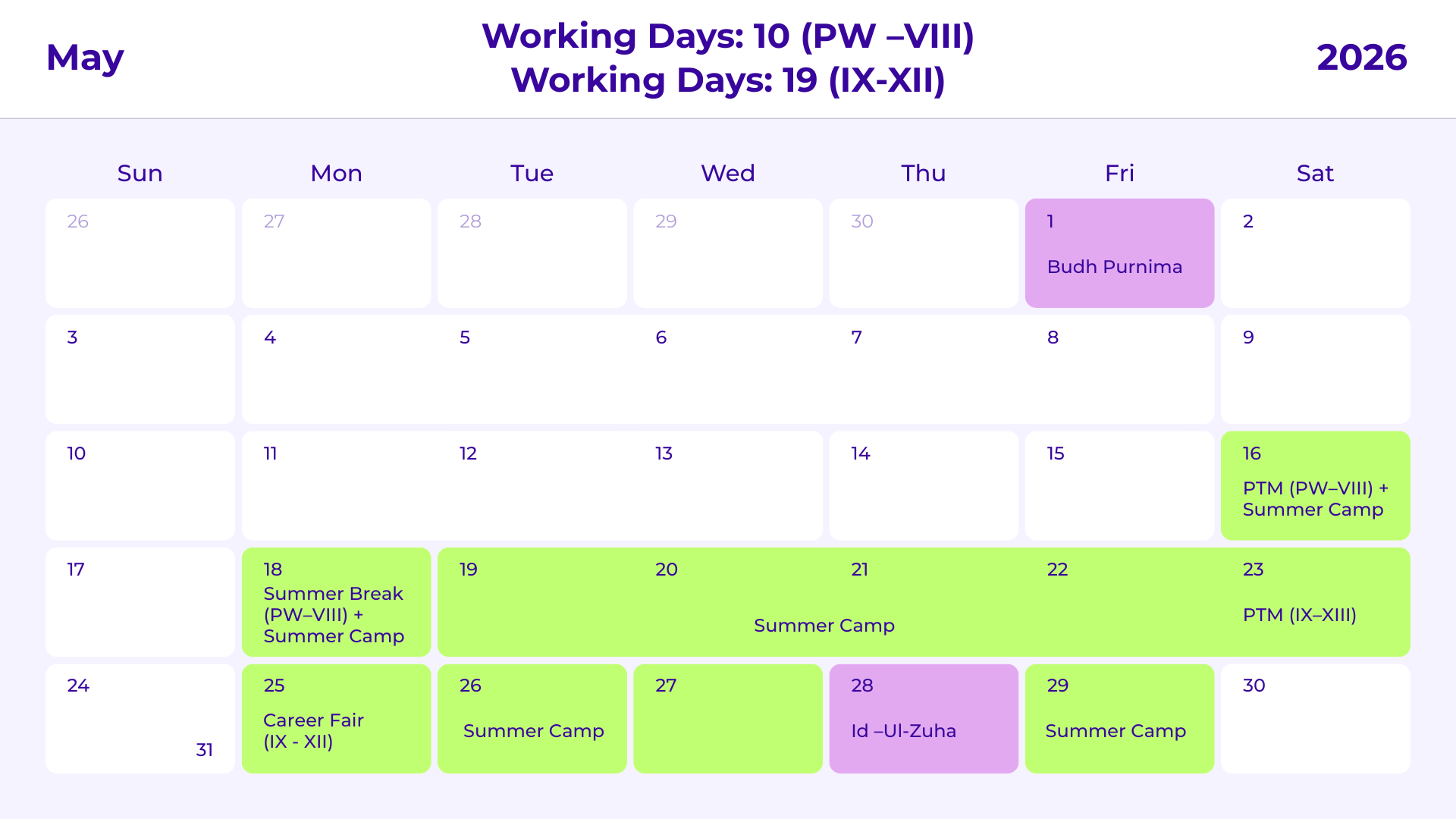 JKG Calendar